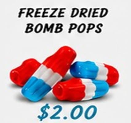 Freeze-Dried Bomb Pops — $2 add-on