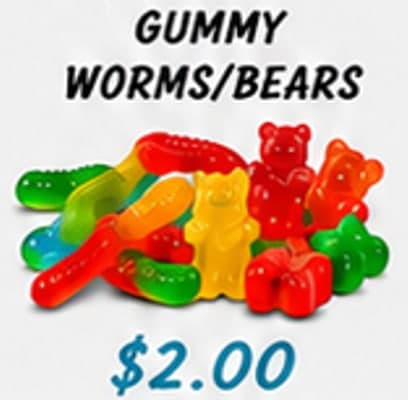 Gummy Worms/Bears — $2 add-on