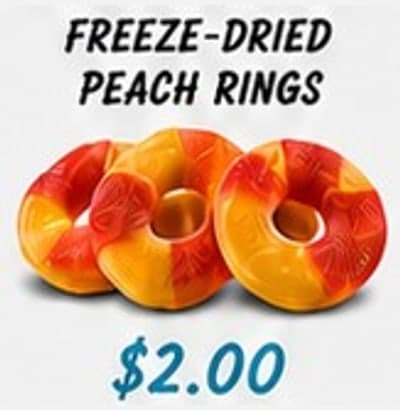 Freeze-Dried Peach Rings — $2 add-on