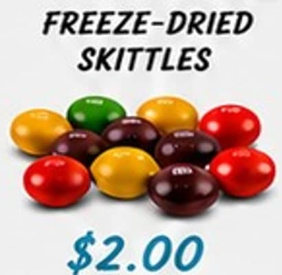 Freeze-Dried Skittles — $2 add-on